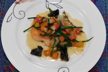 Dinner course 'fish of the day' at Collonges